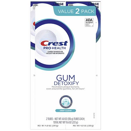 Crest Pro-Health Gum Detoxify Deep Clean Toothpaste - 4.8 oz x 2 pack