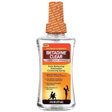 Betadine Clear First Aid Spray - 6.0 fl oz