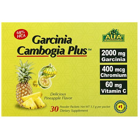 Alfa Vitamins Garcinia Cambogia Plus Powder Packets Pineapple - 30.0 ea
