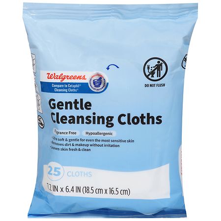 Walgreens Gentle Cleansing Cloths - 25.0 ea