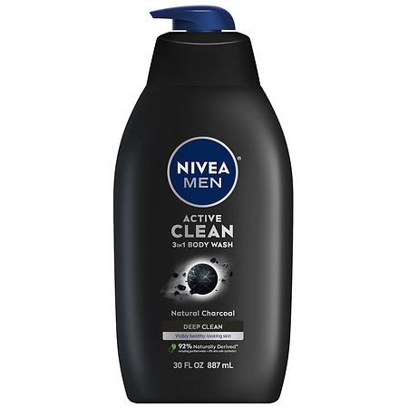 Nivea Men Deep Active Clean Body Wash Vanilla + Bourbon - 30.0 fl oz