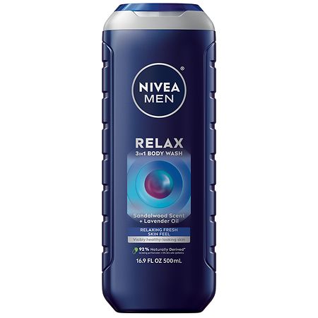 Nivea Men Relax 3-in-1 Body Wash, Bottle - 16.9 fl oz